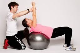 couple doing exercise 
